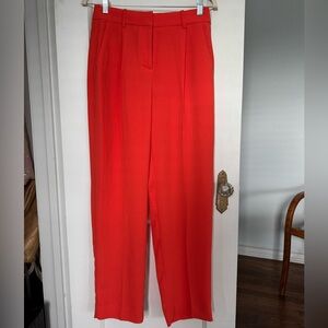 J. Crew Orange High-Waisted Trousers